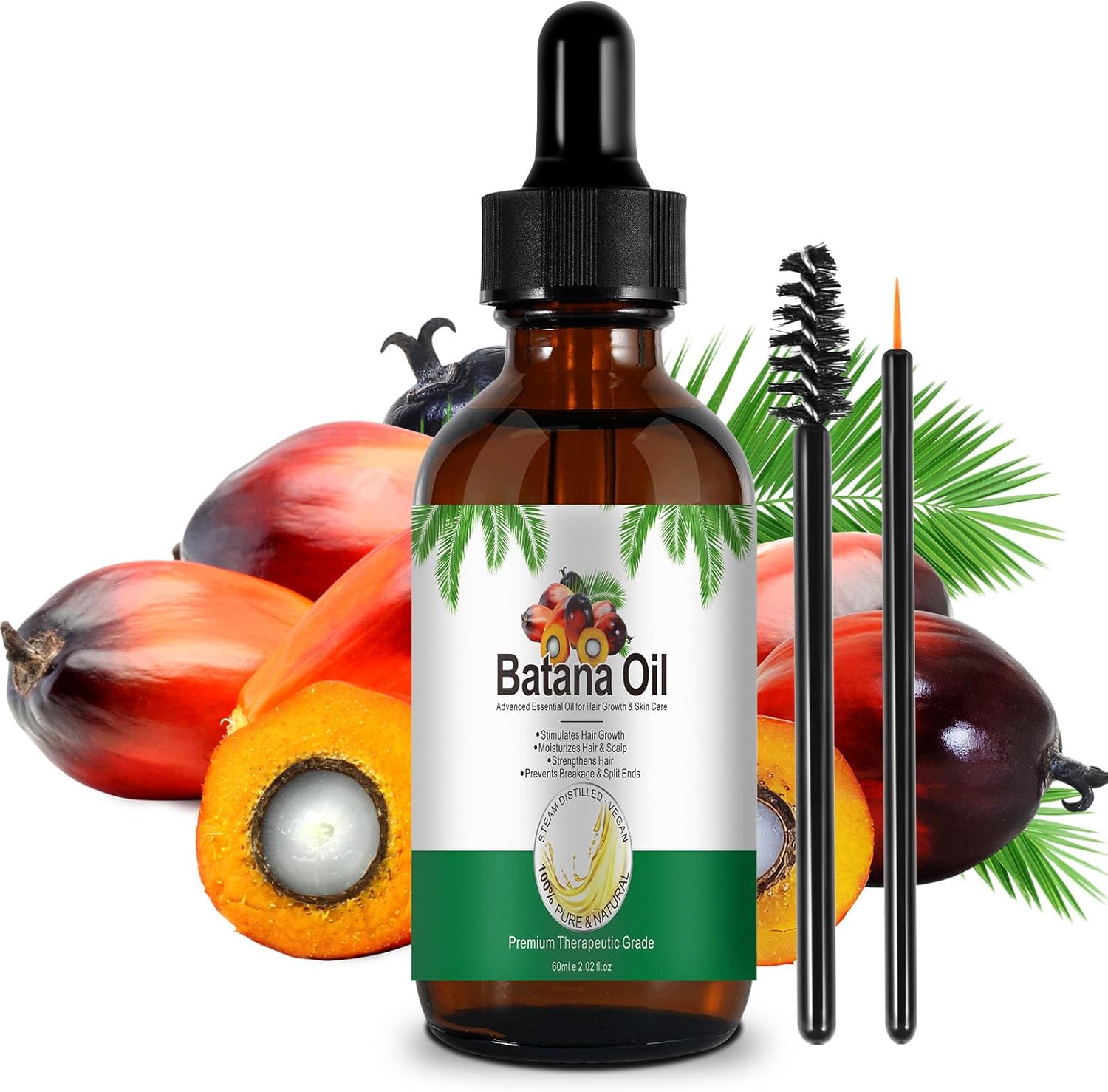 Batana Oil for Hair Growth,100% Pure and Natural Batana Oil Organic Enhances Hair & Skin Radiance Nourishment of Women and Men 60ml - Image 3