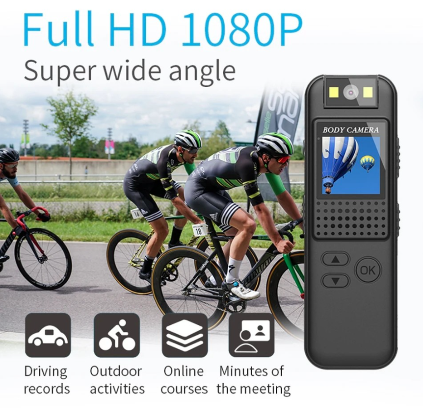 CS08 Mini Digital Body Camera 1080P FHD Portable Night Visioned