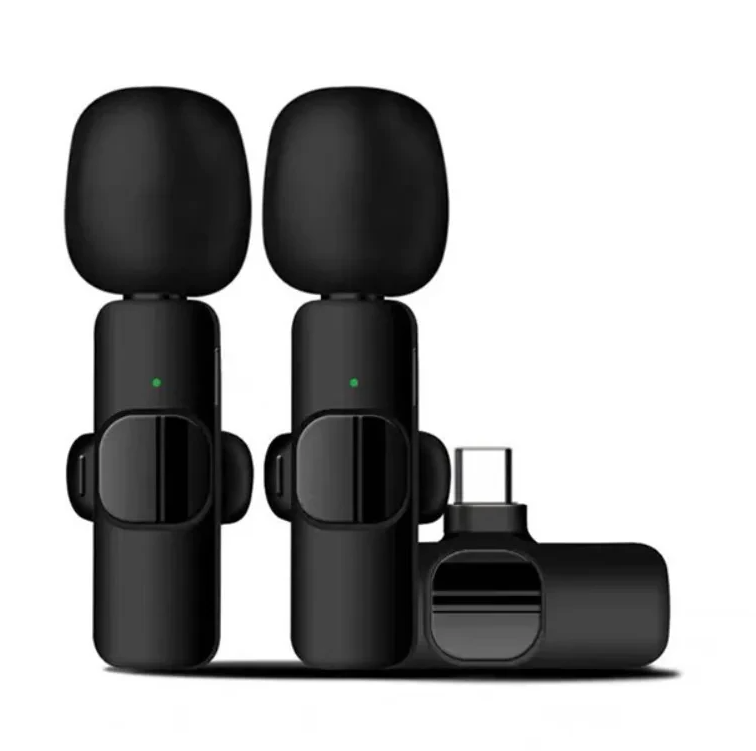K9 Wireless Lavalier Microphone Studio Gaming for Type-C & Iphone PC Computer Professional Mic Live Broadcast Mobile Phone