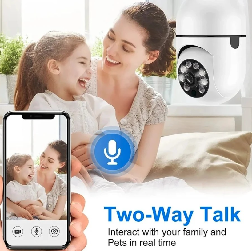 E27 Wireless WiFi Bulb Mini Camera Full HD 1080P 360 Degree Auto Rotate IP Cam Smart Home Security Remote View Panoramic Camcorders - Image 3