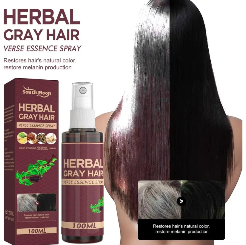 Herbal Black Hair Liquid Polygonum Multiflorum Herbal Essence  Moisturizes and Cares for Natural Black Hair, Smooth and Shiny - Image 4