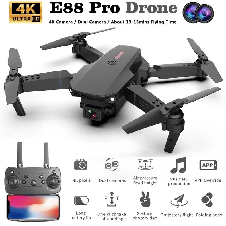 E88 Pro Drone with Camera, WiFi FPV 1080P HD Dual - Image 3