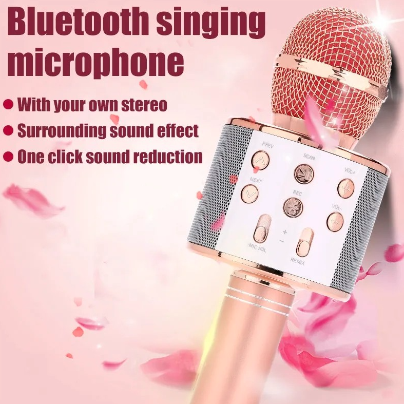 WS858 Wireless Bluetooth Microphone Kgebao Microphone Audio Integrated Home KTV - Image 3