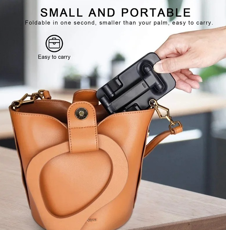 Mobile Phone Holder Stand, Angle Height Adjustable, Fully Foldable Cell Phone Holder, Compatible with Smartphones/iPhone/iPad/Tablets/Kindle - Image 6