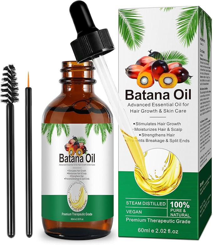 Batana Oil for Hair Growth,100% Pure and Natural Batana Oil Organic Enhances Hair & Skin Radiance Nourishment of Women and Men 60ml