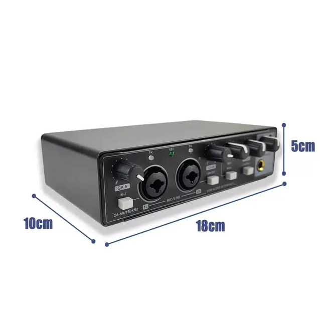 GAX-MD22 Audio Interface Recording Live Dubbing Equipment Singing USB External Guitar Audiobook Professional Sound Card - Image 5