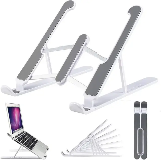 Foldable Laptop Stand Aluminium Alloy Adjustable Laptop Holder Tablet Stand Portable for MacBook, Laptop, Tablet