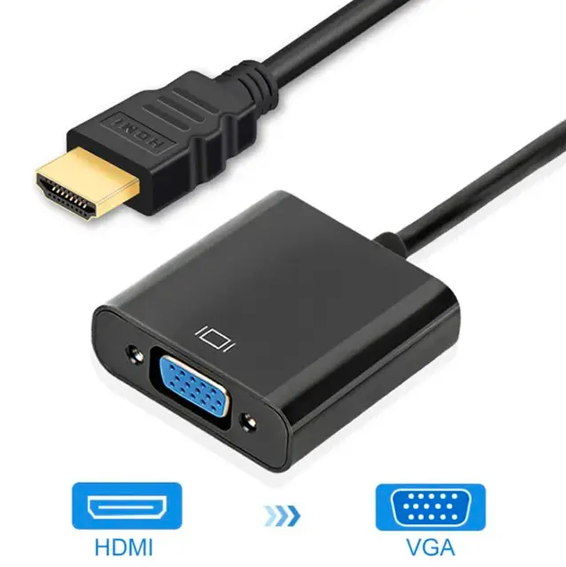 HDMI to VGA Adapter Male To Famale Converter for PS4 1080P HDMI-VGA Adapter With Video Audio Cable Jack HDMI VGA For PC TV Box - Image 3