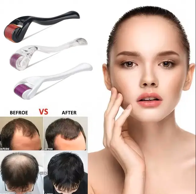 Micro Needling 540 Roller Derma Roller 0.5mm Titanium Hair Regrowth Beard Growth Anti-Hair Loss Treatment - Image 2