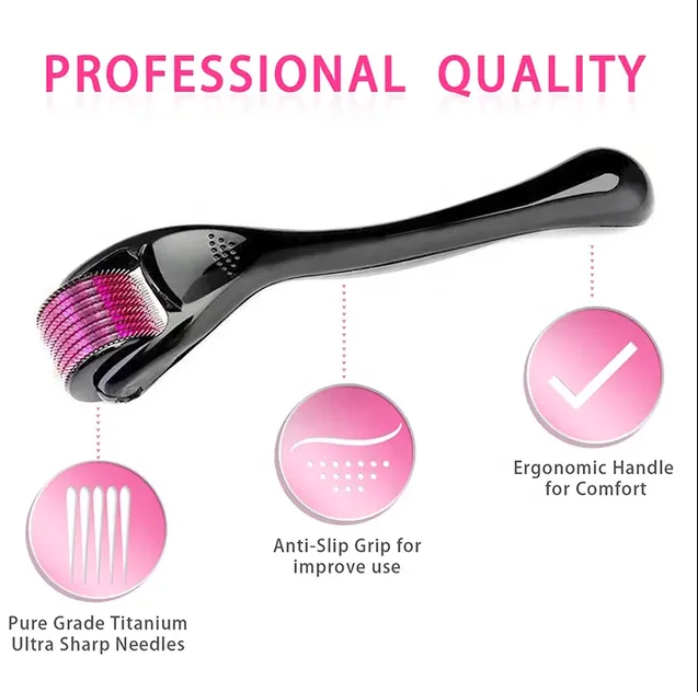 Micro Needling 540 Roller Derma Roller 0.5mm Titanium Hair Regrowth Beard Growth Anti-Hair Loss Treatment - Image 4