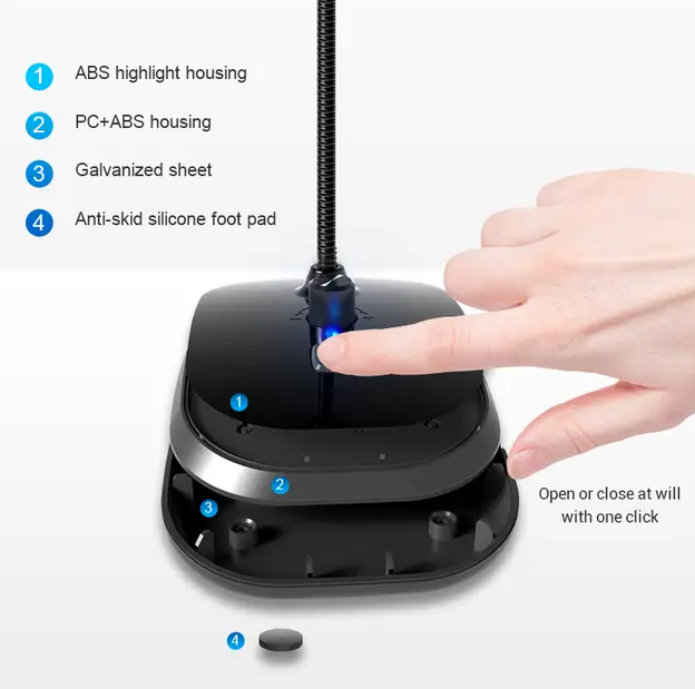USB Desktop Conference Radio Mini Gooseneck Microphone - Image 4