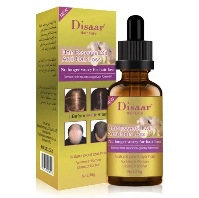 Disaar Ginger Hair Growth Oil Anti-hair Loss Hair Treatment Repair Dry Damaged Hair Lock Water Inhibit Hair Split Ends
