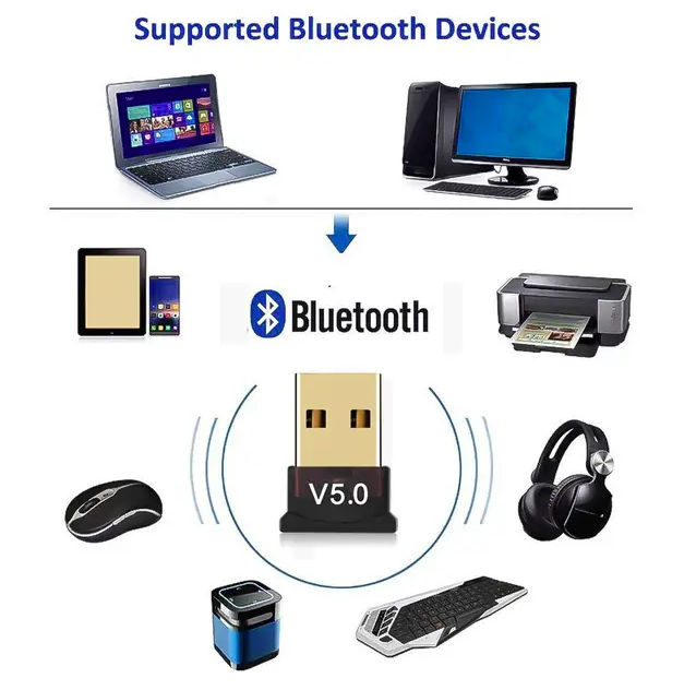 USB Bluetooth Adapter 5.0 Bluetooth Dongle Music Sound Receiver Adaptador Bluetooth Transmitter For Computer PC Laptop - Image 4