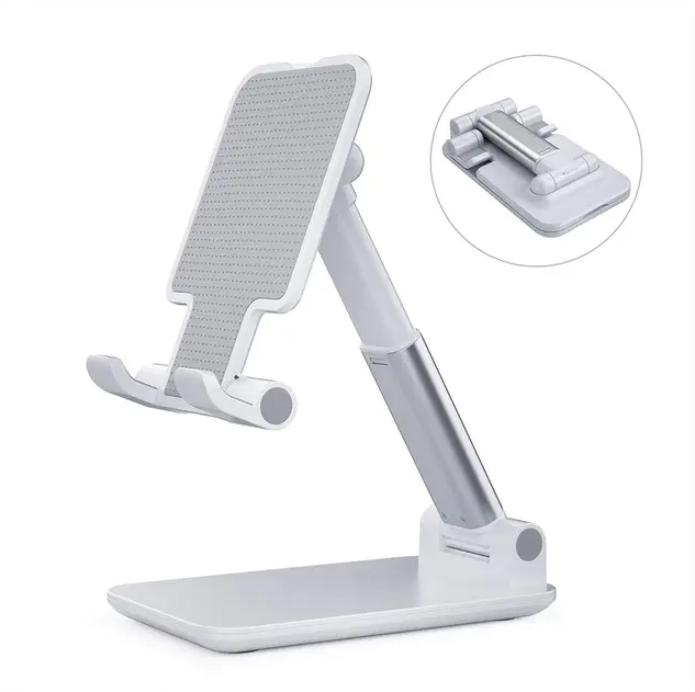 Mobile Phone Holder Stand, Angle Height Adjustable, Fully Foldable Cell Phone Holder, Compatible with Smartphones/iPhone/iPad/Tablets/Kindle