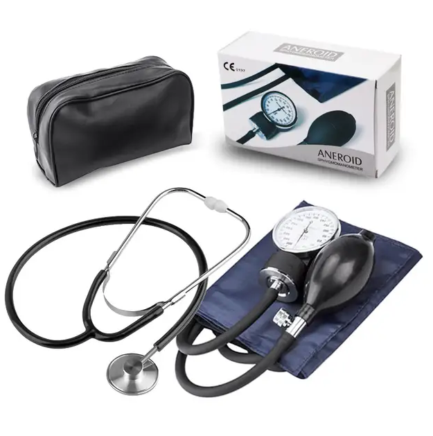 Manual Blood Pressure Monitor Diastolic Sphygmomanometer Medical Doctor Stethoscope Sphygmomanometer Cuff Home Health Monitor - Image 2