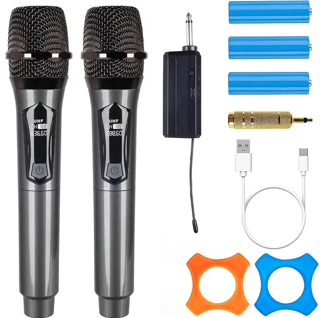 W68 Professional Universal Dual Wireless Microphone Handheld