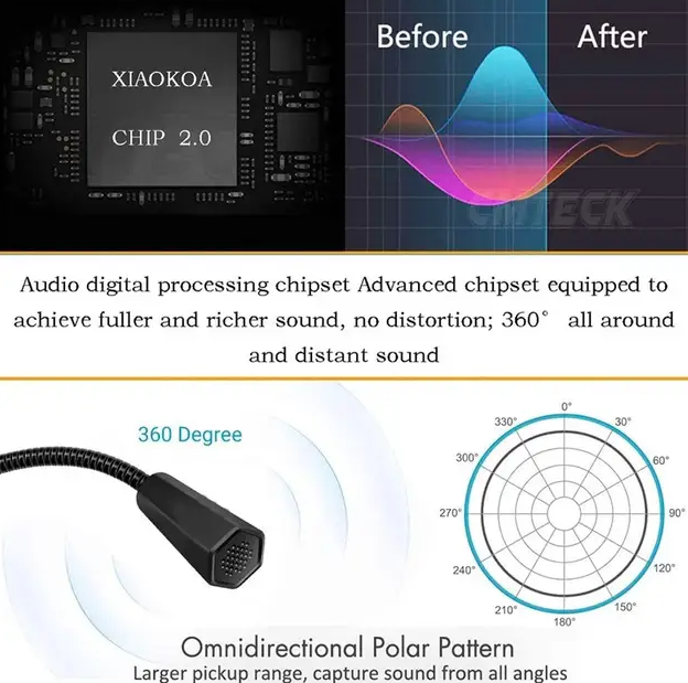 USB Desktop Conference Radio Mini Gooseneck Microphone - Image 7
