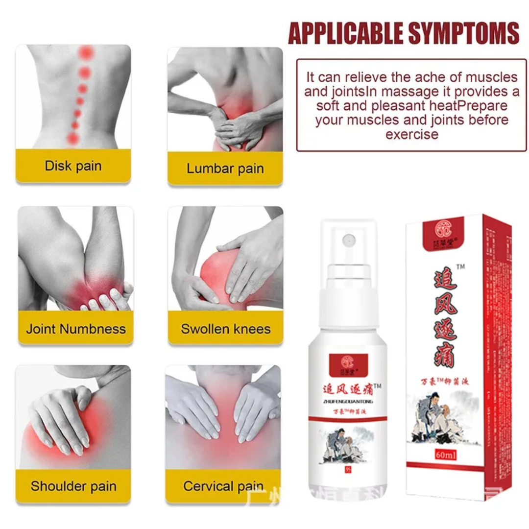 Instant Pain Relief Spray Cervical Lumbar Health Care Joint Pain Bruises Herbal Mist Shoulder Leg Back Chinese Medicine Spray - Image 3