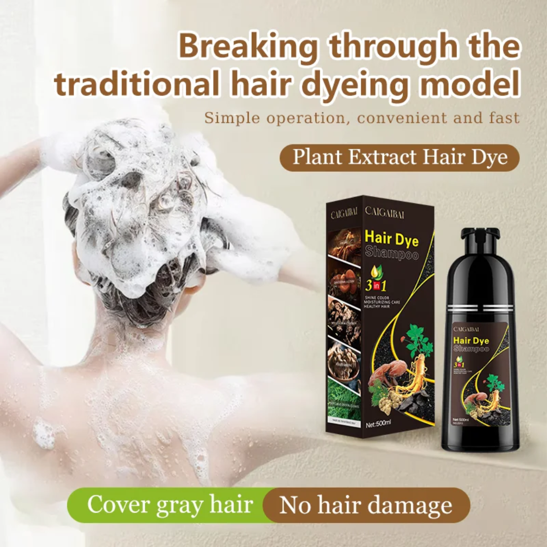 Caigaibai Hair Dye Shampoo 3-in-1 Long Lasting Hair Dye for Women and Men, 500ml - Image 3