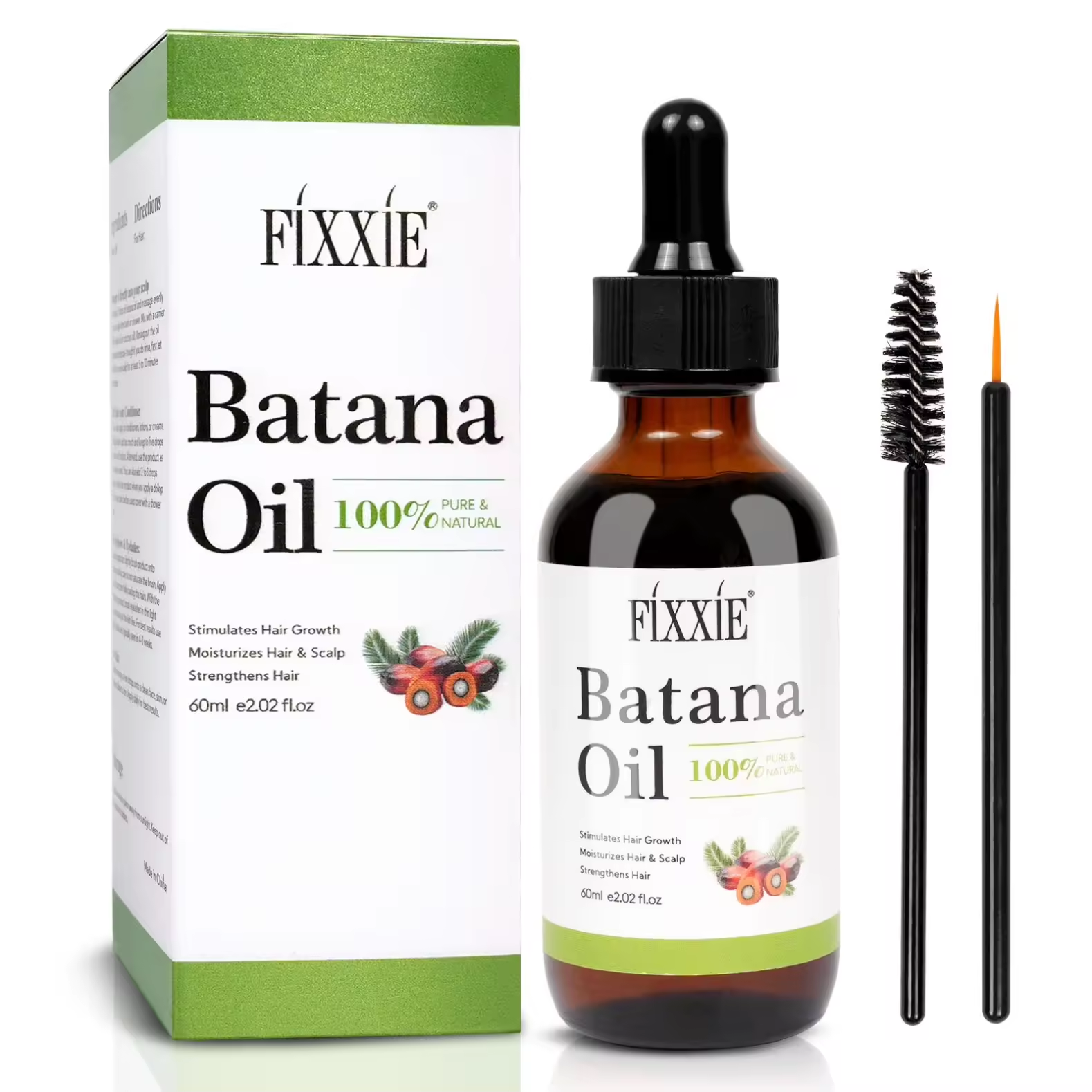 FIXXIE Batana Oil for Hair Growth - 60ml, 100% Pure & Natural Batana Hair Oil from Honduras, Designed to Prevent Hair Loss, Suitable for Men & Women, Promotes Thicker & Stronger Hair.