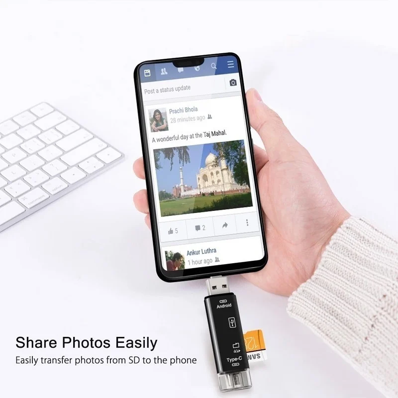 5 in 1 Multifunction Usb 2.0 Type C/Usb /Micro Usb/Tf/SD Memory Card Reader OTG Card Reader Adapter Mobile Phone Accessories - Image 2