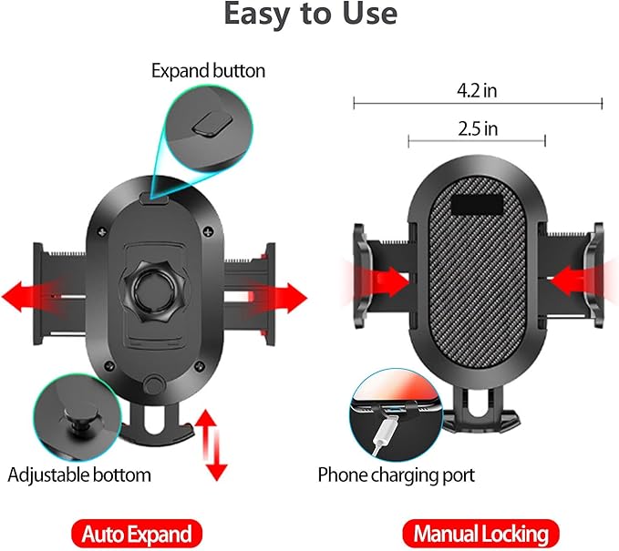 Universal Cell Phone Holder for Car Phone Mount Car Phone Holder Dashboard Windshield Air Vent Long Arm Strong Suction - Image 4