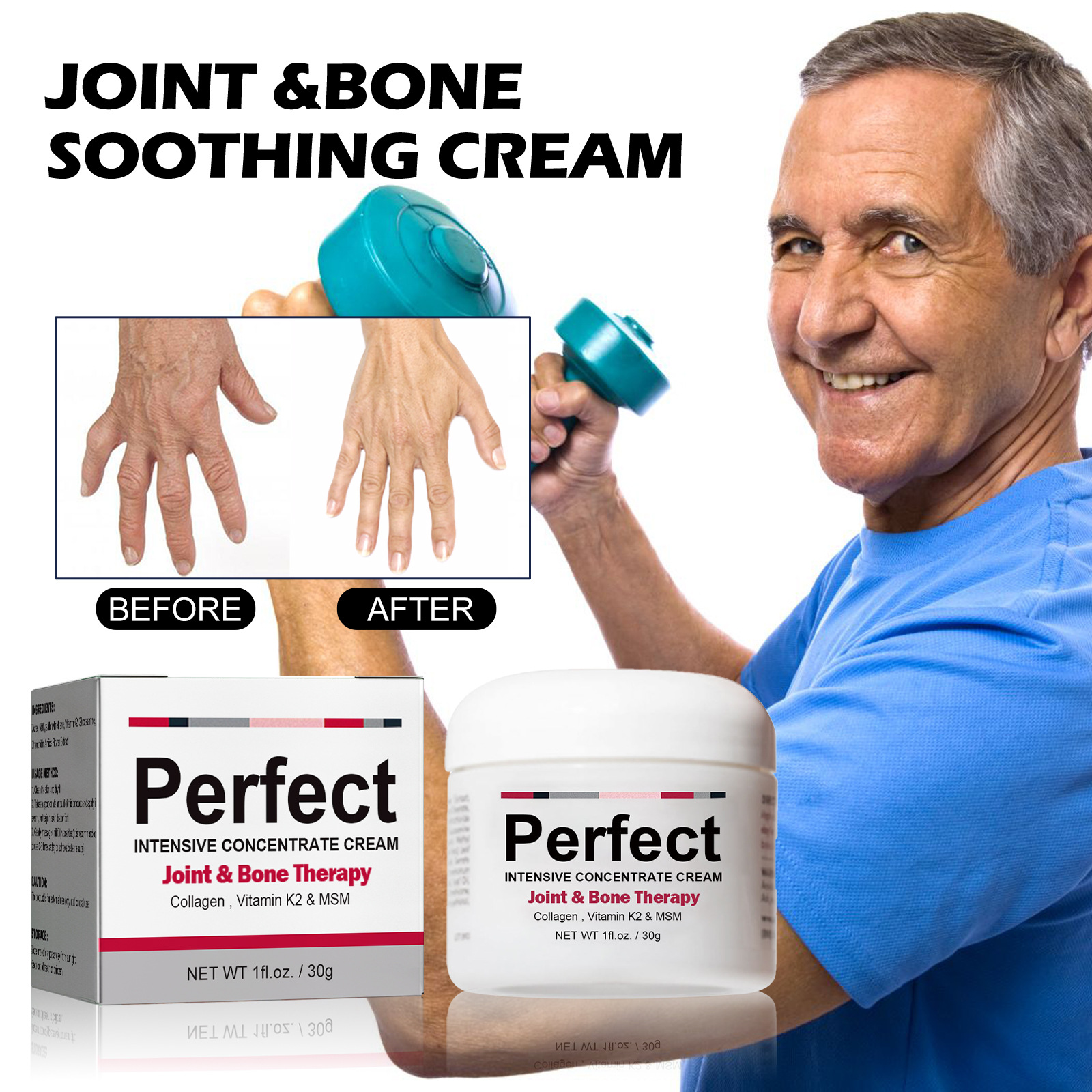 Perfect X Intensive Concentrated Cream: Vitamin K and Collagen Joint & Bone Treatment for Effective Relief from Joint Pain - Image 2