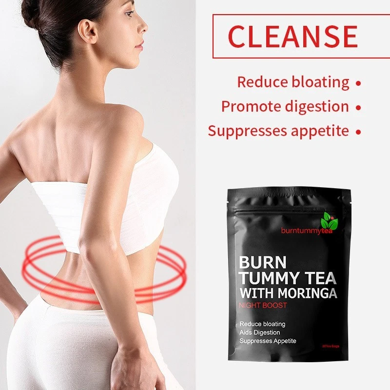 Flat Tummy Tea With Moringa Night Boost, Reduces Bloating, Aids Digestion, Suppresses Appetite - Image 3