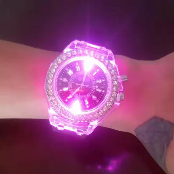 Wrist Watch with Analog Quartz Movement and Colorful LED Lights Water Resistance For Kids - Image 2
